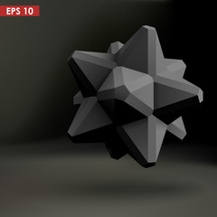 Black 3d geometric shape