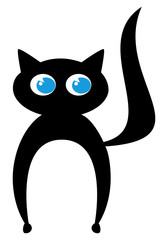Vector black cat