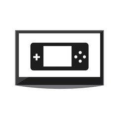 Fototapeta premium Game control and television icon. Video game design. Vector grap