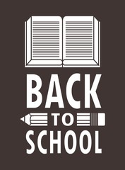 book and pencil icon. Back to school design. Vector graphic