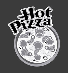 Pizza icon. Fast food design. Vector graphic