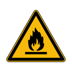 Warnung vor feuergefährlichen Stoffen Warnzeichen DIN EN ISO 7010 