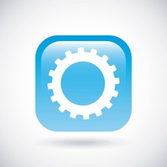 Gear icon. Button design. Vector graphic