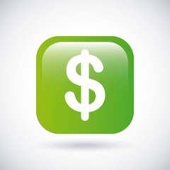 Money icon. Button design. Vector graphic