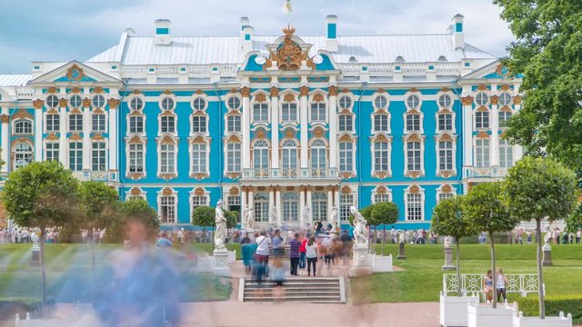 The Catherine Palace timelapse is a Rococo palace located in the town of Tsarskoye Selo Pushkin 