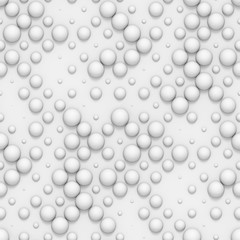 seamless pattern made of white spheres in different sizes