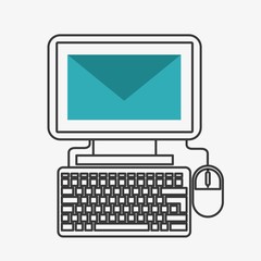 Computer icon. Media design. Vector graphic