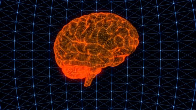 Digital brain illustrating technology concepts
