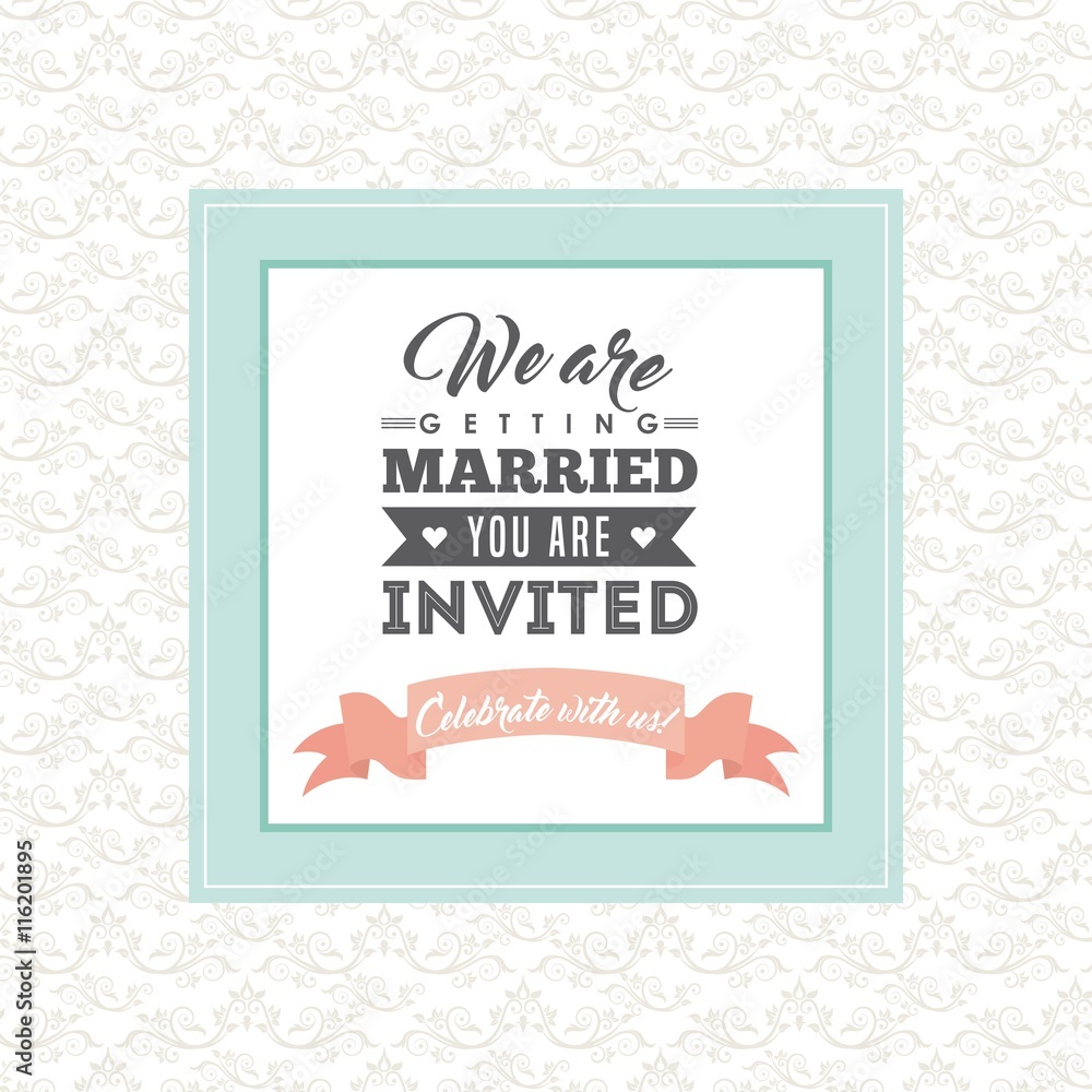 Poster frame icon. invitation and save the date design. vector graphic