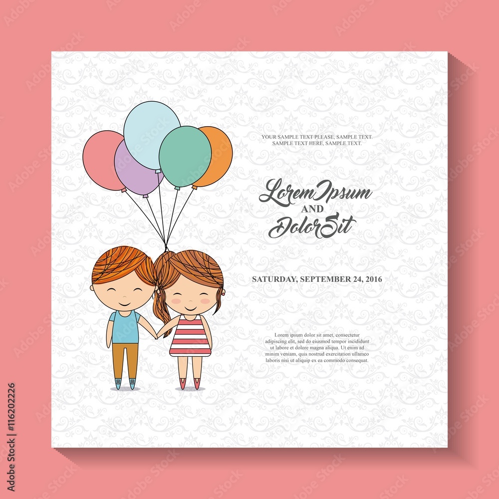 Poster k icon. invitation and save the date design. vector graphic