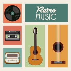 Obrazy na Plexi  ikona k. Projekt retro i muzyka. Grafika wektorowa