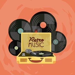 Vinyl icon. Retro and Music design. Vector graphic