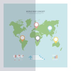 Obraz premium Earth icon. World and Map design. Vector graphic