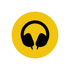 Headphones illustration silhouette