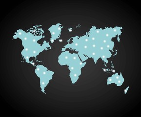Earth and lights icon. World and Map design. Vector graphic