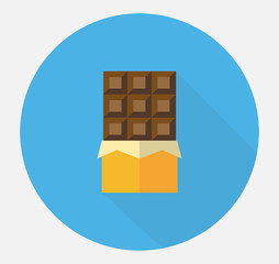 Flat chocolate wrapper icon. Vector