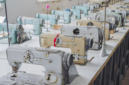 garment factory with the old equipment