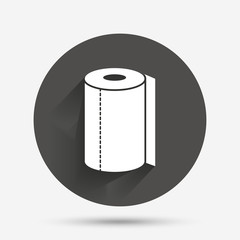 Paper towel sign icon. Kitchen roll symbol.