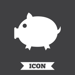 Piggy sign icon. Pork symbol.