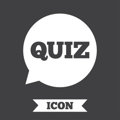 Quiz sign icon. Questions and answers game.