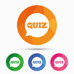 Quiz sign icon. Questions and answers game.