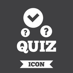 Quiz sign icon. Questions and answers game.