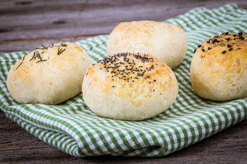 homemade bread roll on table