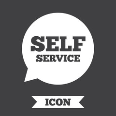 Self service sign icon. Maintenance symbol.