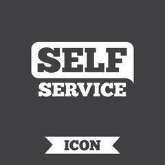 Fototapeta premium Self service sign icon. Maintenance button.