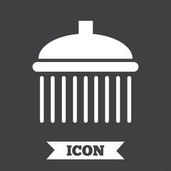 Shower sign icon. Douche with water drops symbol.