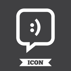 Chat sign icon. Speech bubble symbol.