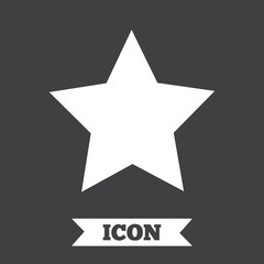 Star sign icon. Favorite button. Navigation.