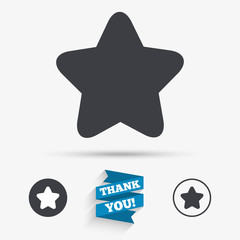 Star sign icon. Favorite button. Navigation