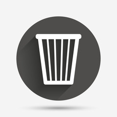 Recycle bin sign icon. Bin symbol.