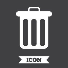 Recycle bin sign icon. Bin symbol.