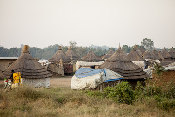 Huts in Juba, capital of South Sudan