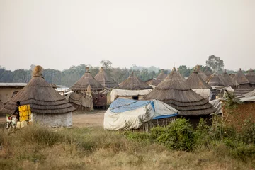 Foto op Canvas Huts in Juba, capital of South Sudan © Wollwerth Imagery
