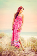Obraz premium Woman at the Beach