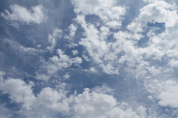 white clouds in a blue sky
