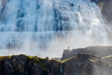 Fototapeta premium Dynjandi waterfall at summer 