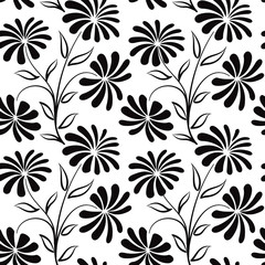 Floral seamless pattern. Flower bouquet background. Floral ornament