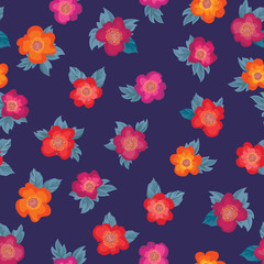 Fototapeta na wymiar Floral bouquet seamless pattern. Flower background. Floral ornament