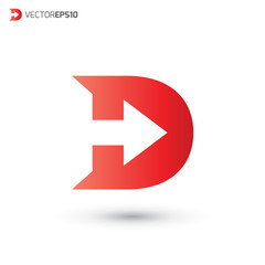 Abstract Letter D Arrow Logo