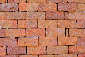 Obraz premium Brick Wall and Window backgroundWall mason with beautiful and colorful window glass, brick wall is an attractive background