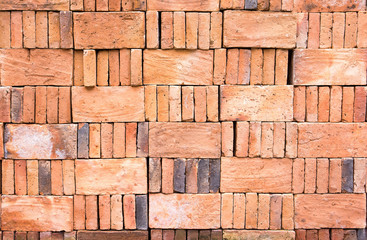 Brick stack background.Brick background