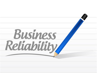 Business reliability message sign concept