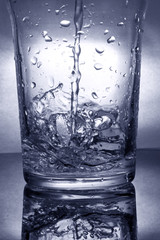 a glass of drinking water