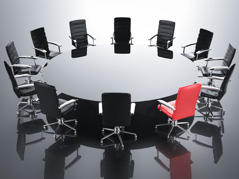 Leadership Concept With Red Office Chair