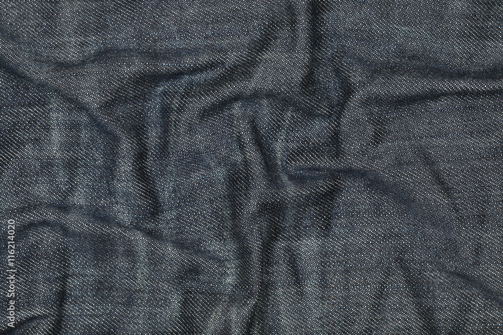 Poster wavy on jeans texture for pattern and background