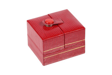 red box with button isolated on white